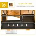 thumbnail image 5 of Pawhut Wood-metal Rabbit Hutch Elevated Pet House Bunny Cage Small Animal Habitat with Slide-out Tray Asphalt Openable Roof Lockable Door for Outdoor 35" x 18" x 32" Light Yellow, 5 of 9