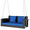 Blue, variant on Sesslife 2 Person Double Swing Chair, 49in Black Rattan Blue Cushion Rattan Swing Chair, Double Seats Swing Chair 660 lbs Capaticy for Patio Backyard Balcony Bedroom Gift(Swing Frames Not Included)