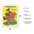 thumbnail image 2 of Jamaica - British Overseas Airline Corporation Jet BOAC - Native Dancer - Vintage Airline Travel Poster by Hayes c.1950s - Bamboo Fine Art 290gsm Paper (Unframed) 12x16in, 2 of 4