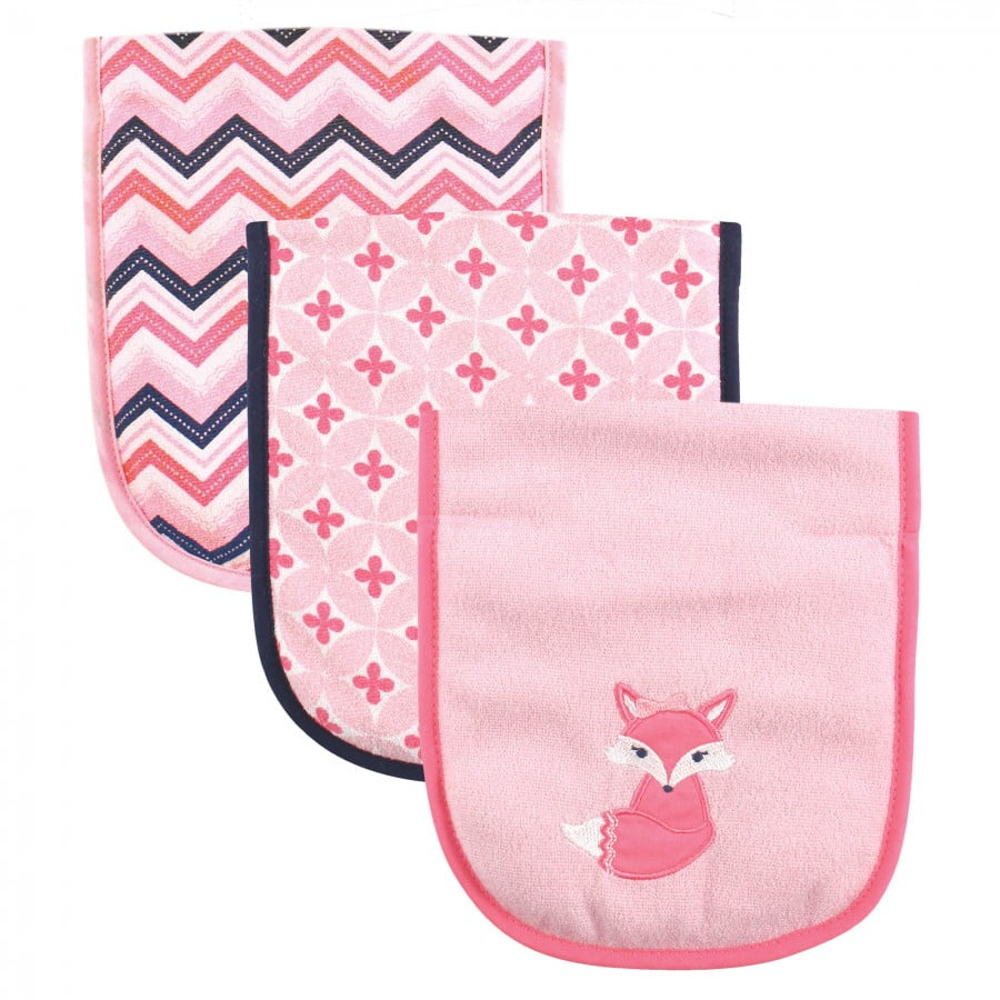 Luvable Friends Baby Girl Cotton Burp Cloths with Fiber Filling 3pk, Foxy, One  Size - Walmart.com
