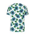 thumbnail image 3 of Rocae Blue Sunflowers for Breathable Men's Baseball T-Shirt Fashionable Casual Baseball Jersey, Moisture-wicking Sportswear 4X-Large, 3 of 9