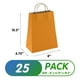 thumbnail image 2 of Pack de 25 Bolsas de Papel Kraft Naranja 8″ x 4.75″ x 10″ 150 GSM con Asas, 2 of 7