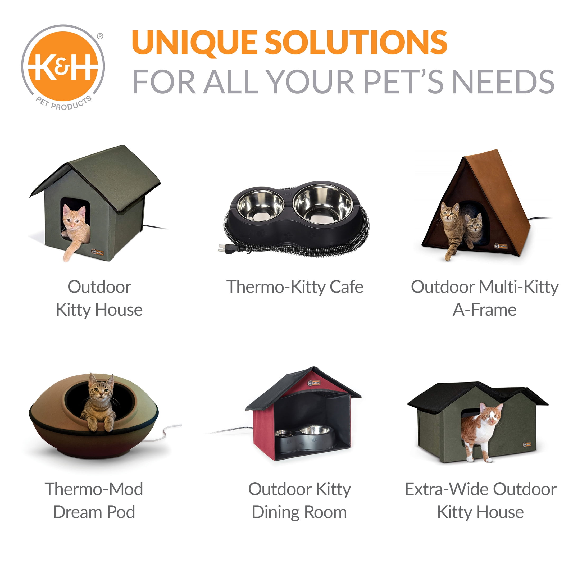 K&H Pet Products Outdoor Kitty Dining Room Olive 20 X 14 X 16.5 Inches
