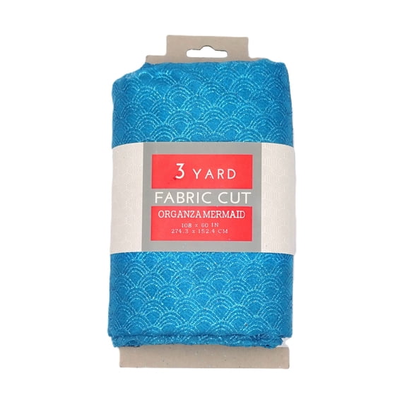 Shason Textile 55" Nylon Organza Mermaid Fabric 3 Yards Precut in Dark Teal