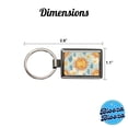 thumbnail image 3 of Smiling Sun Background Metal Rectangle Keychain, 3 of 7