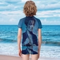 thumbnail image 3 of Johnny Depp Boys 2-Piece Swimsuit Set Bathing Suit Short Sleeve Swimwear Sets with Swim Trunk 10-12Y(150cm), 3 of 7