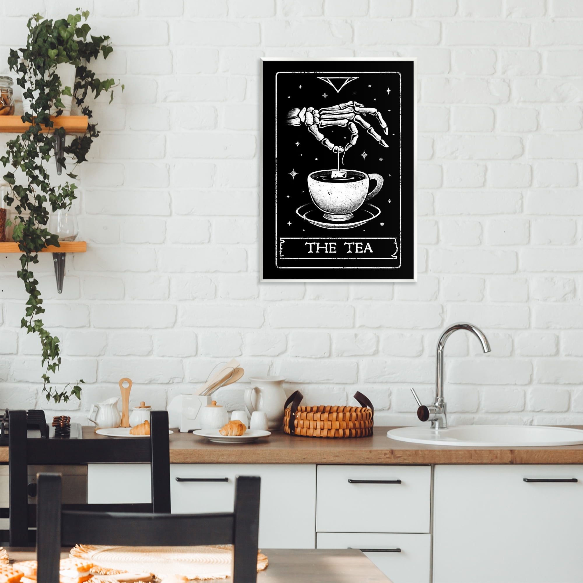 Stupell Industries The Tea Skeleton Tarot Wall Plaque Art, design by EduEly Designs