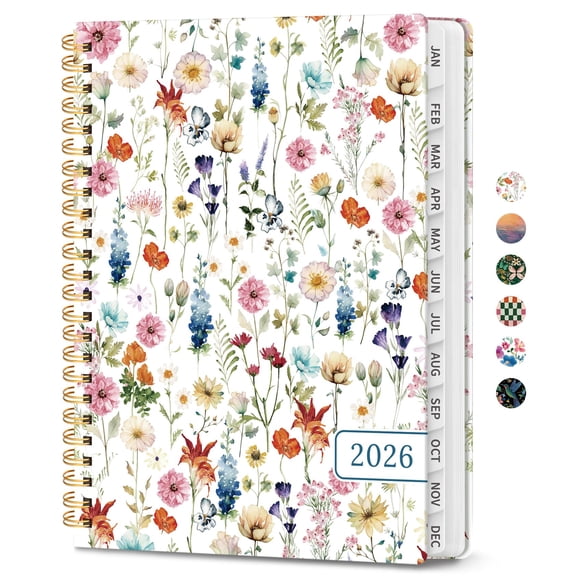 Agenda Taja 2026 semanal y mensual floral 16 x 22 cm
