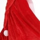 thumbnail image 3 of Full Length Hooded Velvet Cloak Christmas Santa Claus Plush Trim Tie Up Red Cape Holiday Cosplay Costume, 3 of 4