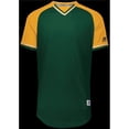 thumbnail image 1 of Maillot à Col en V Classique pour Jeunes - Vert Foncé&44; Or & Blanc - Large, 1 of 1
