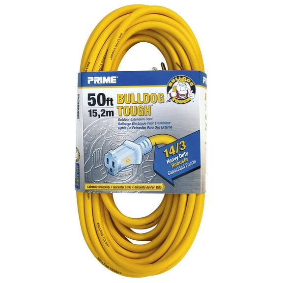 LT511730 50' 14/3 SJTOW Yellow Bulldog Tough Contactor Ext Cord