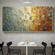 thumbnail image 2 of 1pc Nordic Abstract Leaves Flowers Oil Painting, On Canvas Wall Art Posters Prints Wall Pictures For Living Room Home Canvas Painting, No Frame, 2 of 4