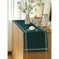 thumbnail image 5 of Table Runner 72 Inches Long for Kitchen Dining, Pure Dark Green Dresser Scarf Farmhouse, Dining Table Decorations for Wedding/Parties, Simple Solid Color 14 x 72 In, 5 of 9