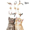 thumbnail image 1 of Cat Rattan Ball Natural 3PCS Scratch Proof Faux Feather Cat Toy Kitten Play Ball, 1 of 10