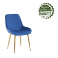 thumbnail image 7 of Porthos Home Dayo Set Of 2 Velvet Dining Chairs With Low Back, Shallow Scoop Seat And Golden Chrome Legs (Armless Design Is Suitable For Small Kitchens And Dining Areas), 7 of 7