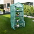 thumbnail image 4 of JingChun 4 Tier Greenhouse Replacement Cover, PE Plant Greenhouse Cover with Roll-Up Zipper Door for Indoor Outdoor Gardening Plants Cold Frost Wind Rain Proof (Frame NOT Included), 4 of 6