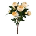 thumbnail image 1 of Vickerman 23" Contemporary Fabric Artificial Peony Spray in Beige, 1 of 2