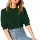 thumbnail image 1 of Ropa De Mujer Para Casual Color Sólido Tops Cortos Para Ir De Compras VestirVerde OscuroXL, 1 of 1