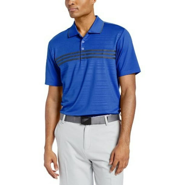 Repræsentere Frontier censur adidas Golf Men's Puremotion Climacool 3-Stripes Chest Polo Vivid Blue/Lead  Large - Walmart.com