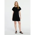 thumbnail image 3 of Time and Tru Women's Tiered Cotton Mini Dress with Flutter Sleeves, Sizes XS-XXXL, 3 of 6