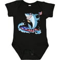 thumbnail image 3 of Inktastic Fourth of July Shark Surfing Boys or Girls Baby Bodysuit, 3 of 5