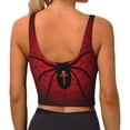 thumbnail image 3 of Kdxio Spider on the Web Print Workout Crop Tank Top for Women Racerback Yoga Tank Tops Athletic Sports Shirts Exercise Undershirts, 3 of 9