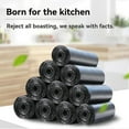 thumbnail image 5 of Small Trash Bags, 100 PCS 3 Gallon Black Garbage Bags for Kitchen Bathroom Bedroom Use, 5 of 8