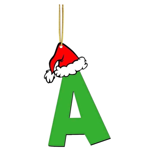 Adornos navideños acrílicos con letras | Decoraciones colgantes para el árbol | Decoración navideña personalizada para el hogar