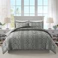 thumbnail image 2 of JML Lightweight Tufted Comforter Set Embroidery Geometric Comforter Sets for All Season Black Twin 2 Piece, 2 of 5