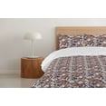 thumbnail image 4 of Ambesonne Roses Down Alternative Quilt Comforter, Vintage Art Blossoms Romantic, King, Cocoa Grey and Mauve Taupe, 4 of 5