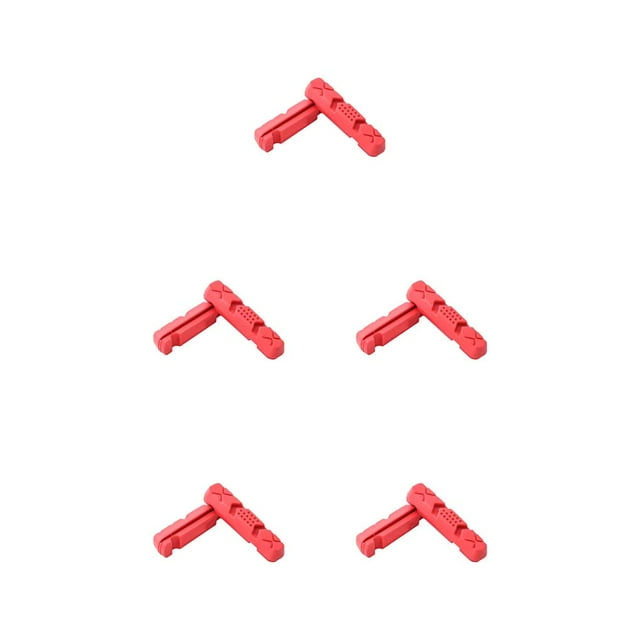 Baohd 1 Paire de Plaquettes de Frein Accessoire de Freinage Résistant à l'Usure Arrêt de Roue Silencieux Pièces de Rechange Professionnelles pour Vélos Rouge 5Set