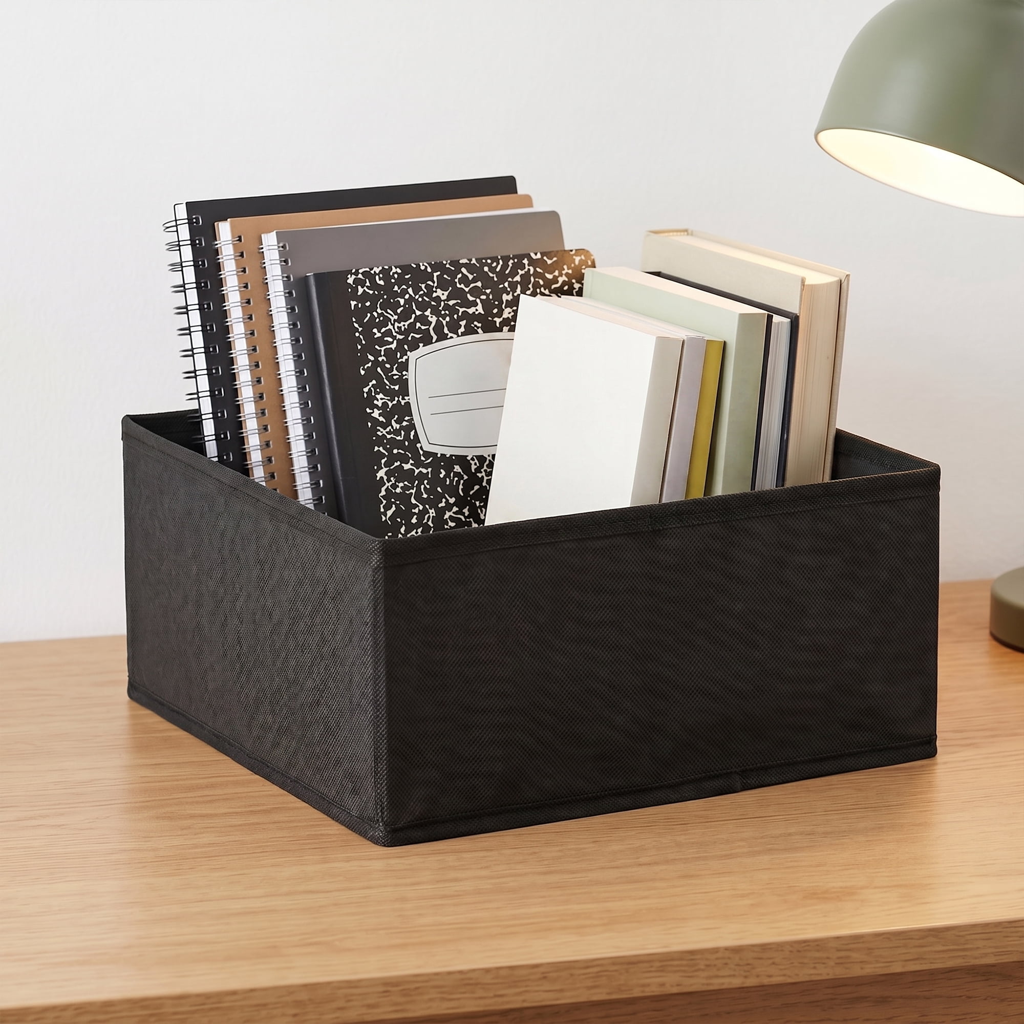 Unique Bargains Storage Bin with Zipper for Organizing Clothes Black 11" x 11" x 4.7"