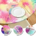 thumbnail image 4 of Colorful Tie Dye Pattern Round Fitted Tablecloth with Elastic Edge,Dining Table Cover Waterproof,Outdoor Round Tablecloth for Camping,Dining,Indoor and Outdoor, 4 of 7
