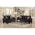 thumbnail image 2 of Pemberly Row 18.5" Contemporary Fabric Sofa with 2 Pillows in Chocolate, 2 of 6