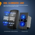 thumbnail image 5 of Winch Rocker Switch 7 Pin Momentary Winch in Winch Out Blue LED Toggle Switch ON/Off/ON 20A/12V 10A /24V DC Laser with Jumper Wires for ATV UTV Cars Marine Boat M-108-BU, 5 of 7