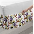 thumbnail image 2 of Botanical Bed Skirt, Watercolor Artwork of a Summer Garden with Blooming Flowers Mother Nature Theme, Elastic Bedskirt Dust Ruffle Wrap Around for Bedding Decor, 4 Sizes, Multicolor, by Ambesonne, 2 of 2