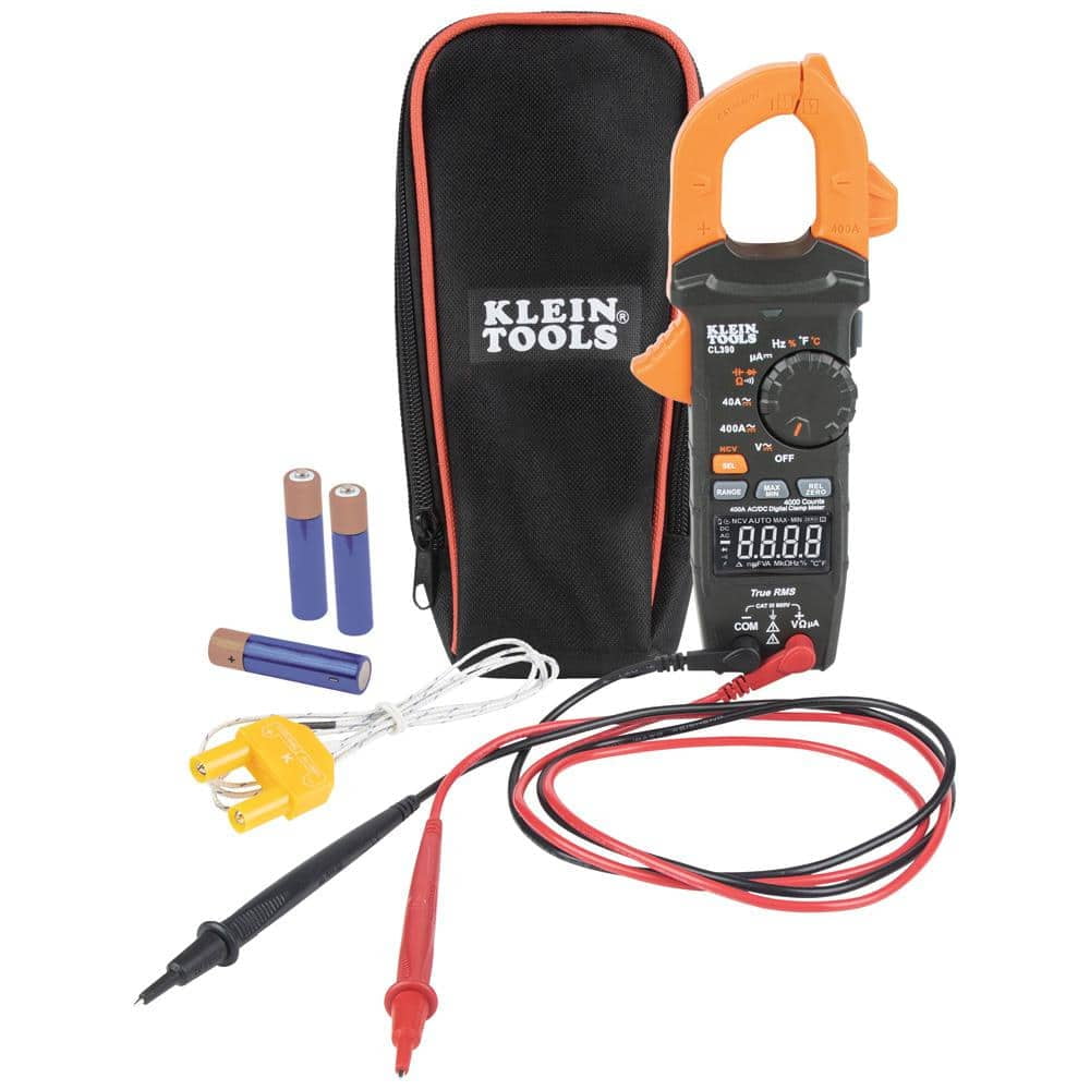 Klein Tools CL390 400 Amp AC/DC Digital Clamp Meter, AutoRanging