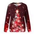thumbnail image 4 of WXLWZYWL Womens Ugly Christmas Sweater Funny Sweatshirts Holiday 3D Print Trendy Cute Long Sleeve Pullover 2024 Loose Christmas Sweaters Pullover, 4 of 4