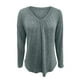 thumbnail image 3 of MHFRRA Camisetas de Mujer de Manga Larga Holgadas para Primavera y Otoño con Diseño Plisado Verde Militar, 3 of 3