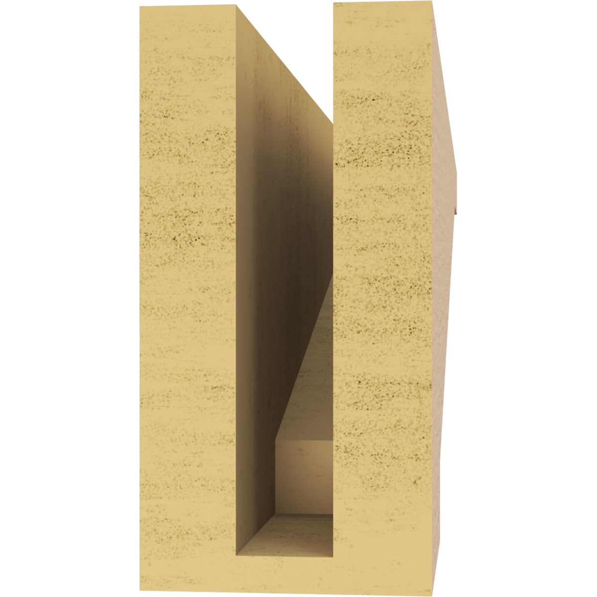 3"W x 18"D x 6"H Thin Burlington Rough Cedar Woodgrain TimberThane Corbel, Primed Tan