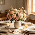 thumbnail image 7 of Artificial Flowers Like Real Artificial Bouquet, Mixed Silk Artificials Roses Bouquet with Daisy Chrysanthemum White Flowers for Centerpiece Table Wedding Party, Available in 7 colors, 7 of 7
