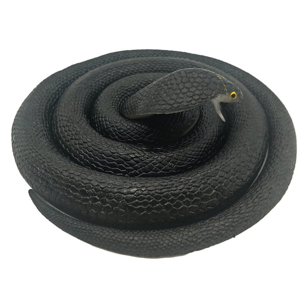 Vogacara Serpientes falsas Juguetes novedosos Cosas extrañas Accesorios espeluznantes totalmente extraños Juguetes novedosos y de broma 140cm Negro 7