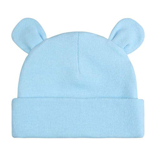 PESAAT Newborn Hospital Hat Preemie Boys Girls Beanie Solid Infant Baby Hats Autumn Winter 