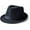 Black Band-black, variant on Classic Short Brim Fedora Hats Summer Beach Trilby Hat for Men Women with Band
