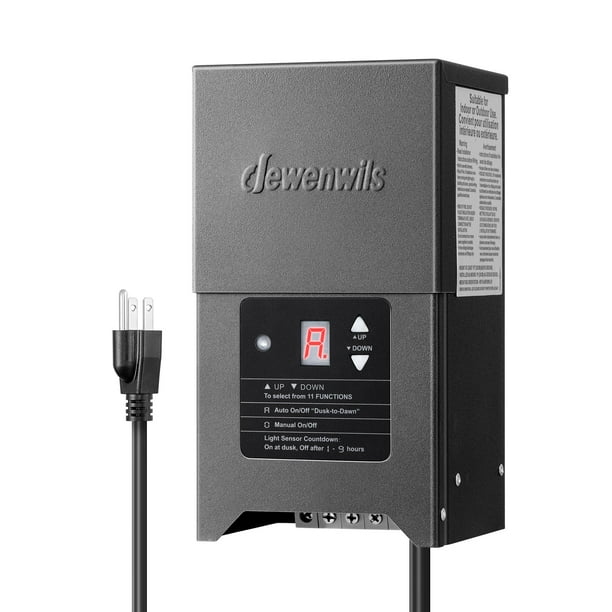 Transformador de iluminación de paisaje de bajo voltaje para exteriores DEWENWILS 300W