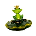 thumbnail image 3 of Estatua de rana flotante de agua estatua de animales Decoración de estanques divertidos decoración de estanques Ornamento de resina para patio jardín Estilo a, 3 of 8