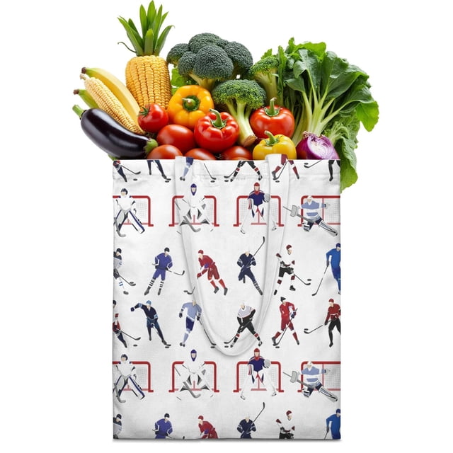 Sac Fourre-Tout en Toile pour Sports – Imprimé Baseball Soccer Soccer Basketball Sac Fourre-Tout Réutilisable, Entraînement d'Équipe Athlète Garçon Adolescent Compétition Softball Volleyball Tennis Golf
