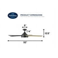 thumbnail image 2 of Harbor Breeze Camden 52-in Matte Black Indoor Ceiling Fan with Light Remote (5-Blade), 2 of 8