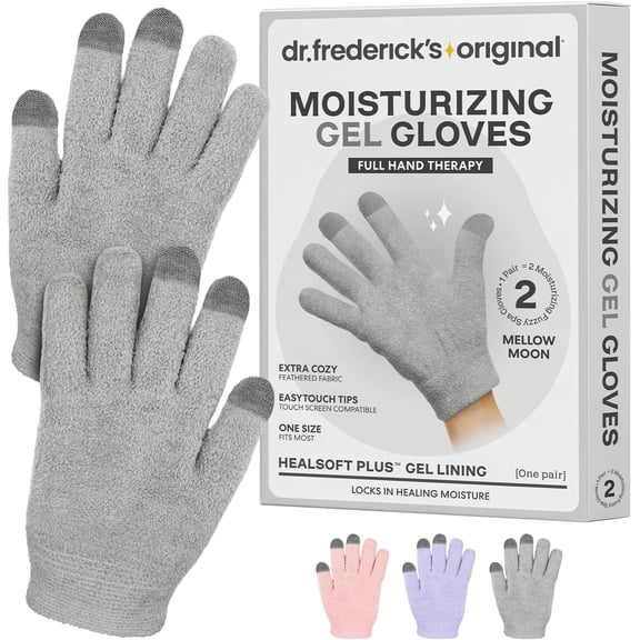Dr. Frederick’s Original Moisturizing Gel Gloves – Deep Moisturizing and Fast Relief for Dry Hands – Touchscreen-Friendly – Mellow Moon