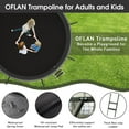 thumbnail image 3 of Jump Into Fun 12FT Trampoline for Adults/Kids, Trampoline with Enclosure, Basketball Hoop, Ladder, Wind Stakes, 1200LBS Capacity for 5-6 Kids, Outdoor Galvanized Full Spray Round Trampoline, Black, 3 of 7